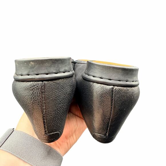 Born Leather Mary Jane Flats Black Red Lining Size 9 - Picture 7 of 13